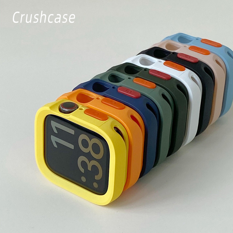 軟硅膠保護殼 適用appleWatchS11 S10 蘋果手錶iWatch9/8/7se防摔套Ultra2/3 46MM
