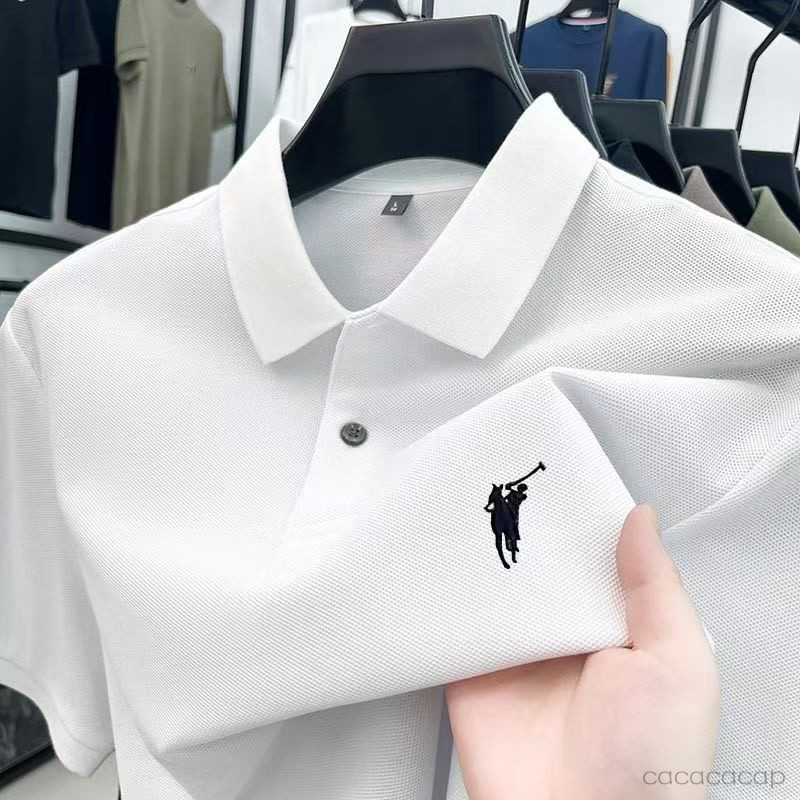 🔥【夏季新品】新款百搭保羅刺繡男士短袖POLO衫~男士短T恤翻領寬鬆休閒上衣男裝 翻領男上衣polo衫夏季短袖polo