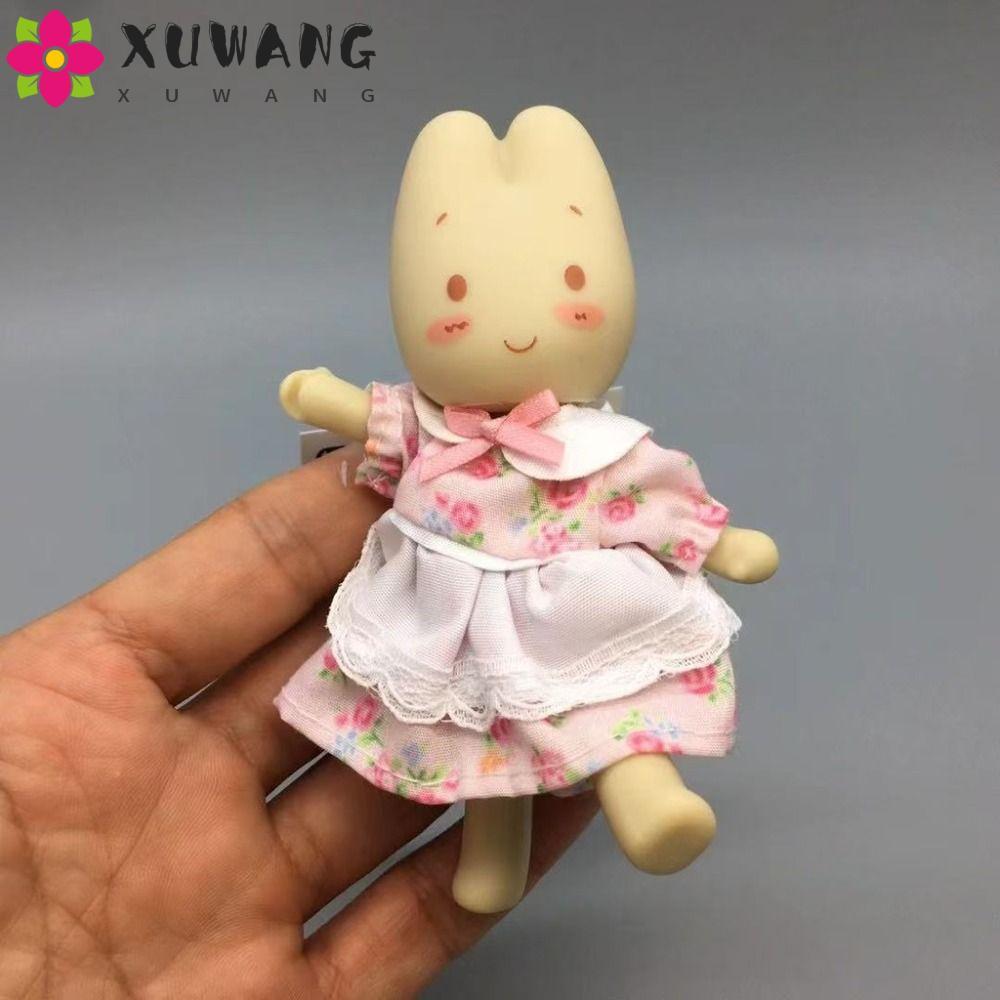 QUENTIN 兔子可動人偶,背包吊墜可移動馬龍奶油娃娃吊墜,書包包魅力卡哇伊 12 厘米馬龍奶油茉莉花生日