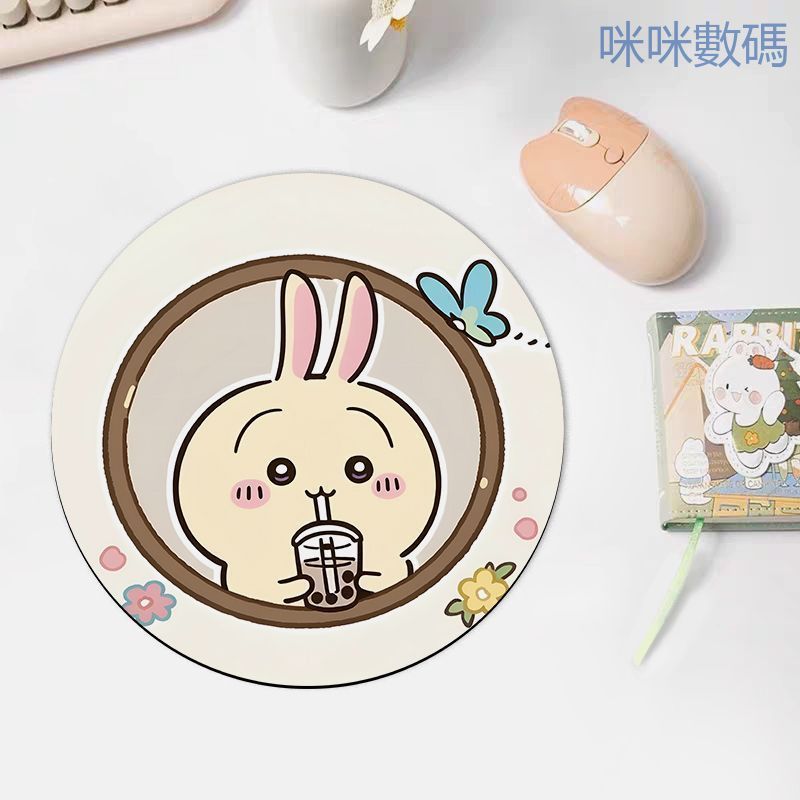 咪咪數碼🔥防滑護腕桌墊 墊硅藻泥耐髒 室電腦鍵盤桌 烏薩奇可愛圓 形滑鼠墊辦公