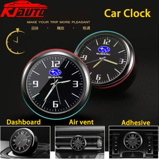 斯巴魯汽車時鐘夜光最小數字手錶機械石英時鐘汽車時鐘空氣夾適用於斯巴魯力獅 Outback Forester Imprez