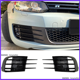 適用VW 福斯高爾夫6 Golf 6霧燈格柵風刀 高6 GTI GTD 霧燈 格柵風刀 車頭外飾改裝 車燈貼
