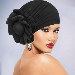 防靜電頭巾 女士歐美turban包頭彈力頭巾帽化療透氣花朵