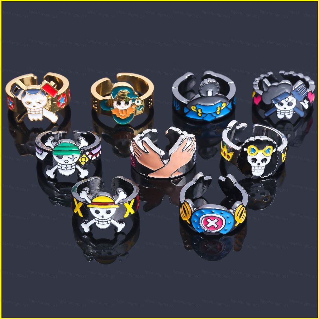 MG1 海賊王路飛托尼托尼喬巴羅羅諾亞索隆動漫戒指COSPLAY戒指卡通創意戒指GM1