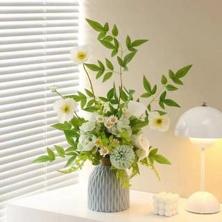 輕奢ins風仿真花藝術擺件 高級模擬綠植桌面裝飾品 年輕人房間佈置客廳玄關書桌辦公桌電腦桌插花藝術裝飾品 北歐風簡約現代