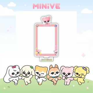 ⭐韓國正版代購⭐IVE minive卡通插卡相框立牌卡套三寸小卡收納保護桌面擺件周邊【3天內發貨】
