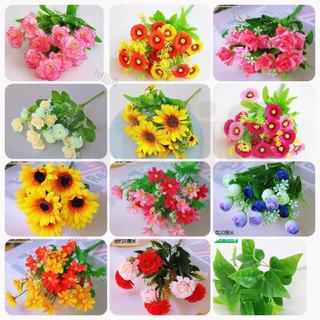 新品爆款✨ 單支模擬小雛菊 康乃馨 絹花 假花 客廳裝飾乾花 室內外花箱塑膠插花藝