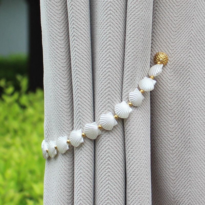 【臺灣出貨】現代簡約輕奢高檔窗紗窗簾  綁帶北歐百搭磁吸窗簾繩免打孔窗簾扣