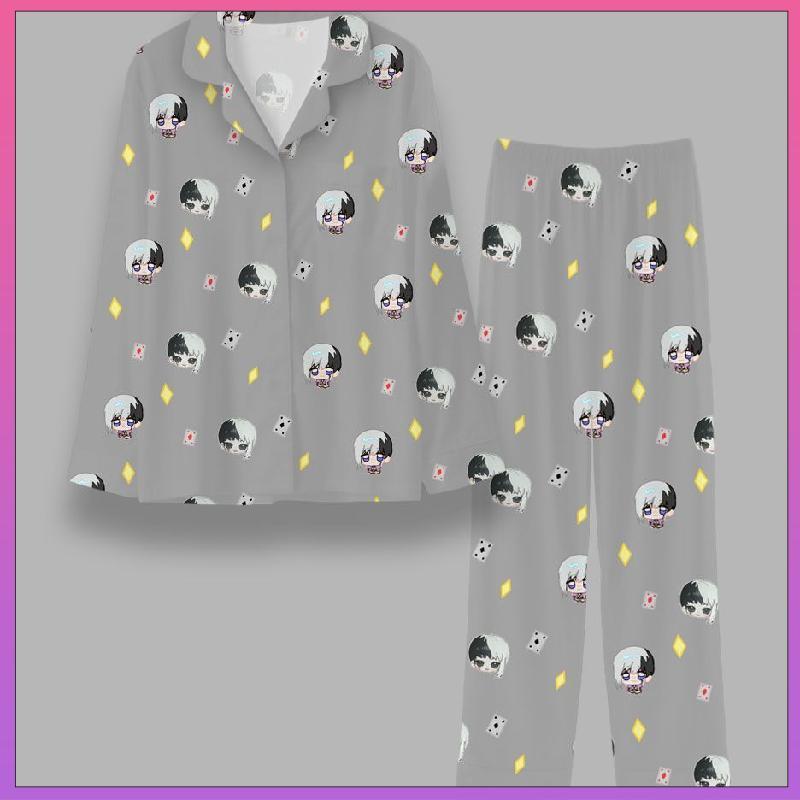 【臺灣熱賣免運🚚24H🔥】新款石紀元系列淺霧幻印花長袖長褲套裝休閒舒適熱銷居家服日系