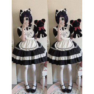 地雷系 地雷系女裝 小眾女裝 哥特裝 原宿風 【小女僕】~新品原創設計洋裝甜美可愛女僕op連衣裙夏裝