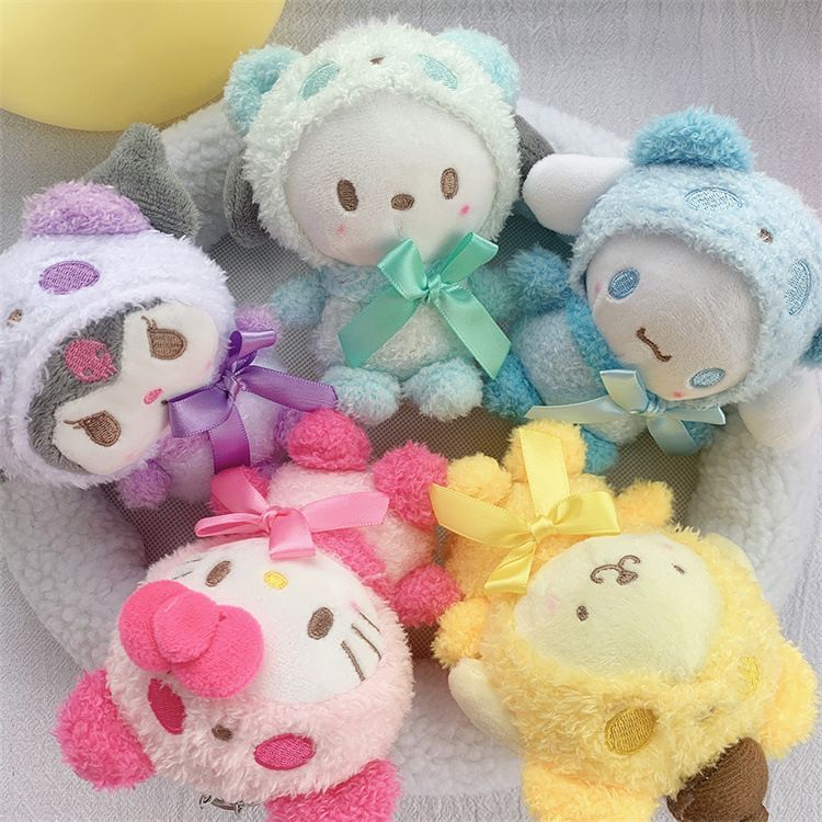 三麗鷗一整套美樂蒂玉桂狗庫洛米玉桂狗掛件12cm可愛三麗鷗玩偶