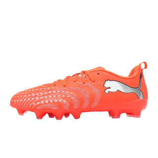 Puma 足球鞋 Future 9 Play FG/AG JR 大童 女鞋 橘 灰 人造草坪 軟釘 108723-01