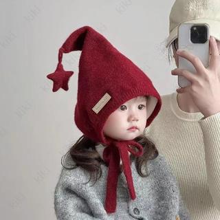 kiki~寶寶帽子冬天毛線帽可愛韓版嬰幼兒加厚保暖針織護耳帽外出防風帽