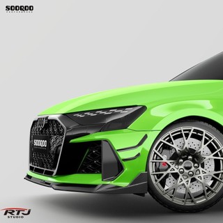 [SOOQOO官方正品] Audi RS3 8Y SQ款碳纖維前風刀 SQ-AD-010