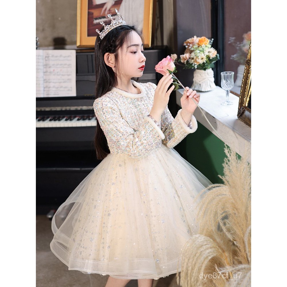 喵咪咪童裝【免運+全店促銷】女童禮服輕奢小衆高端新款兒童生日公主裙主持人鋼琴演奏花童