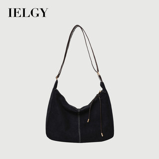 IELGY 女士斜背包 簡約秋冬季大容量慵懶風通勤餃子包