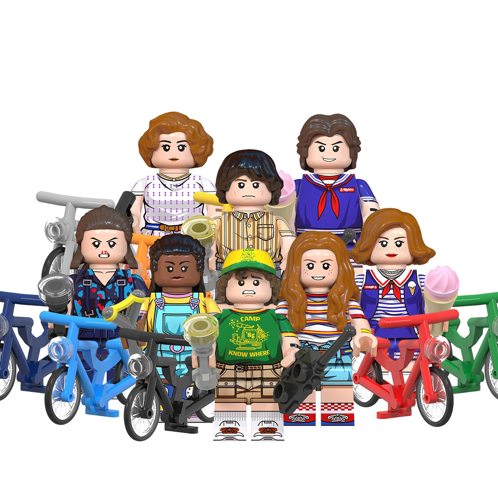 怪奇物語公仔 怪奇物語積木 達斯汀 馬克斯 十一 埃裡卡 邁克 南希 史蒂夫 羅賓 拼裝模型 男孩玩具 禮物