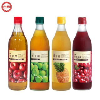 【臺糖】果醋 蘋果醋/梅子醋/蔓越莓醋/鳳梨醋 臺灣製 原廠貨 600ml/瓶