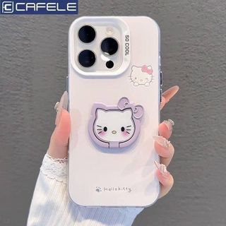 淺紫凱迪貓支架 OPPO Reno 15 14 12 10 11 13 Pro 14F 8T 7Z 手機殼 防摔 保護套