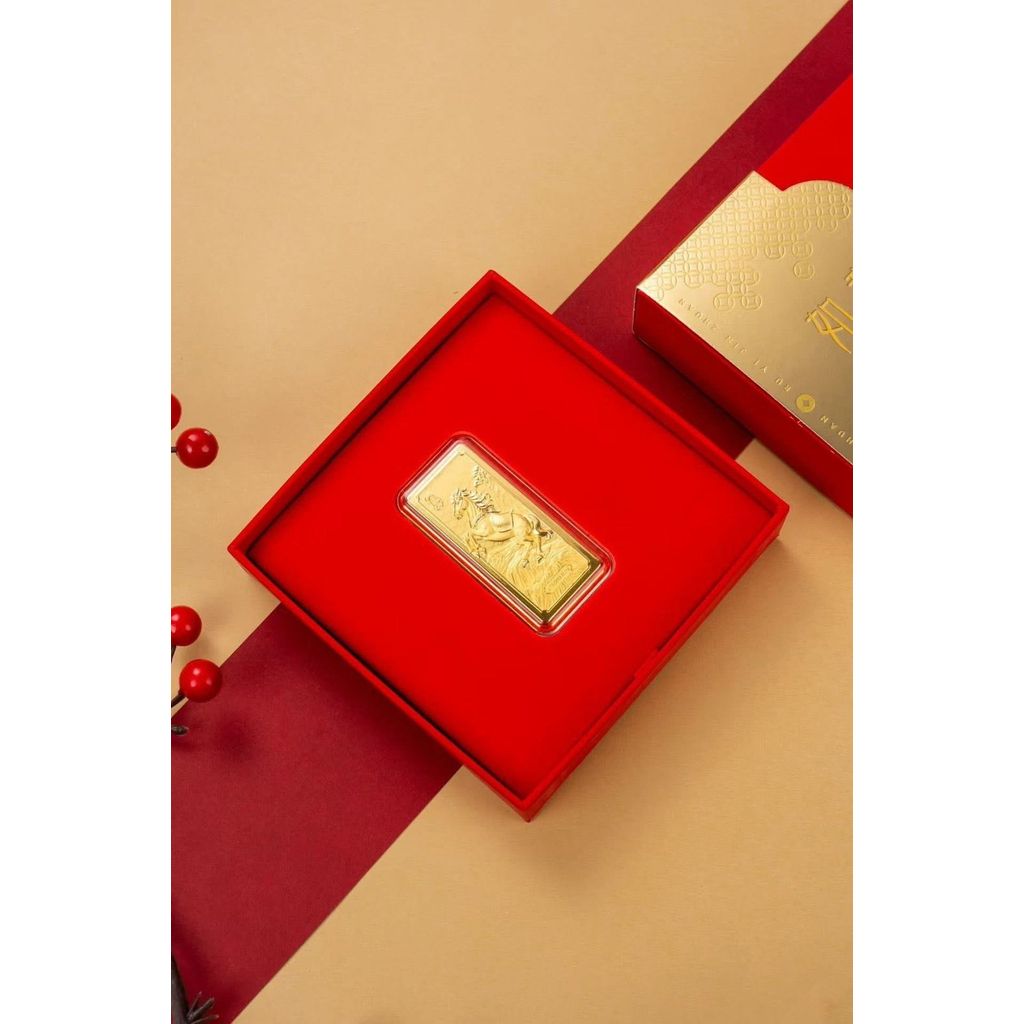 ✧中壢景福珠寶✧ 黃金9999 如意金磚 龍 福 年年有魚 馬到成功 黃金擺件 禮盒 禮物 彌月禮