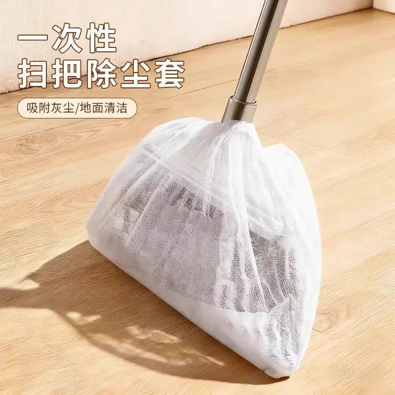 臺灣有貨🚚毛髮秒清理掃把粘毛套一次性無紡布地面頭髮清理神器防纏繞清潔套