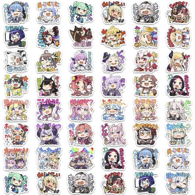 🔥好物優選🔥hololive全人物白上吹雪星街彗星櫻巫女桃鈴音音自制手帳貼紙