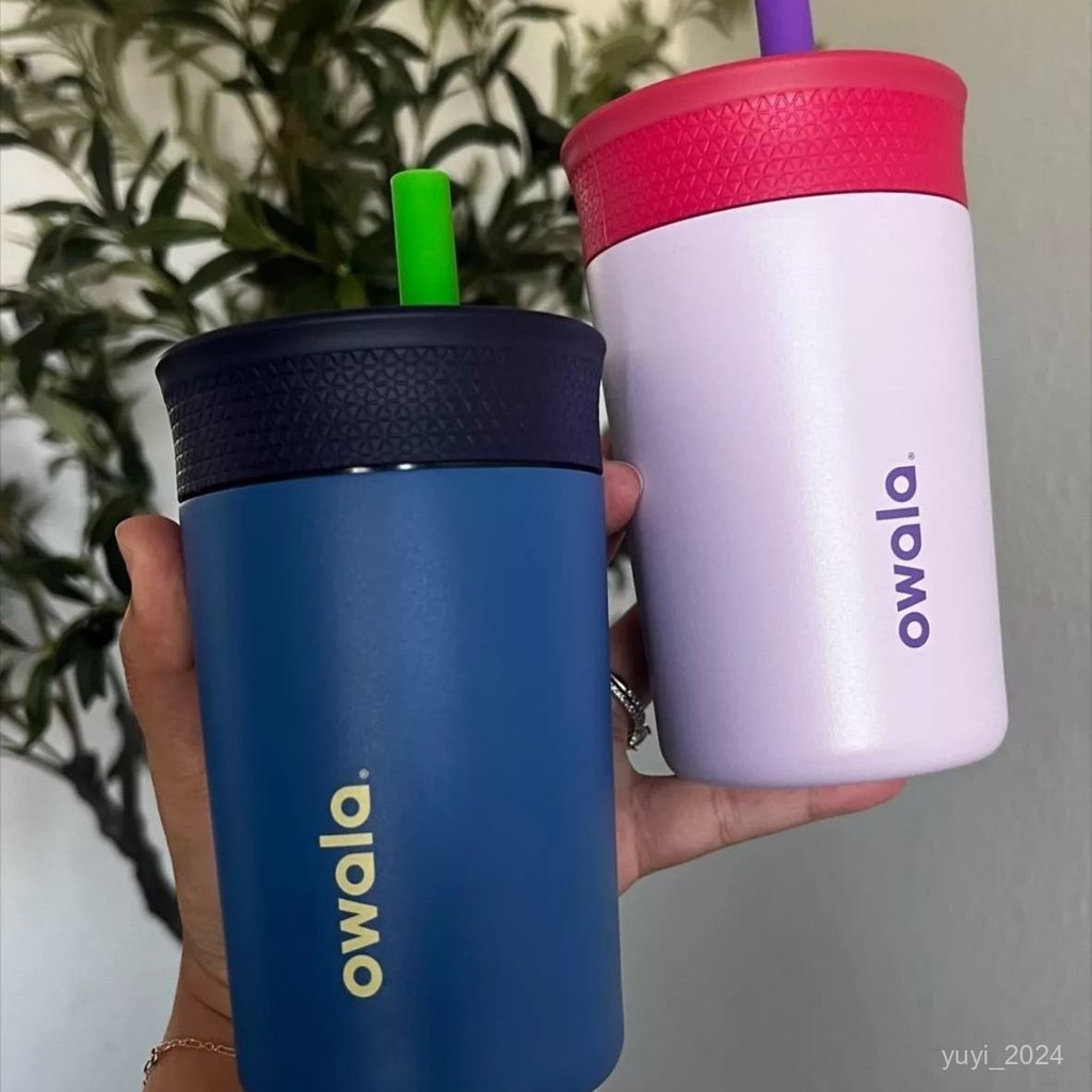 最後一天💥Owala Kids Tumbler 12OZ  304不銹鋼保溫杯運動杯吸管杯水壺防漏 DSUO