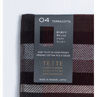 工房織座水布人舍TETE手帕巾/ BLACK/ 磚紅 eslite誠品