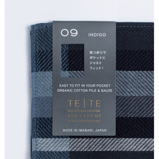 工房織座水布人舍TETE手帕巾/ BLACK/ 靛青 eslite誠品