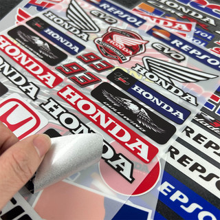 良品優選、適用本田HONDA摩托車踏板車通用反光貼紙改裝貼花cbr/pcx/hrc/nx