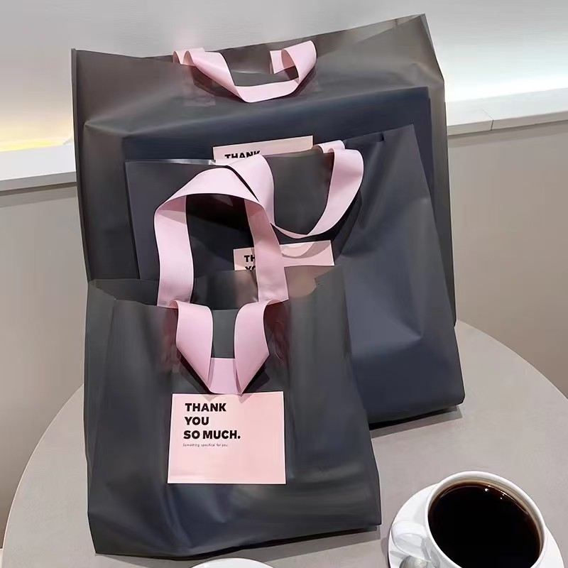 塑料袋訂製 客製化 手提袋 磨砂服裝店手提袋子 高檔裝衣服塑料包裝袋 購物袋 女裝禮品袋定製logo