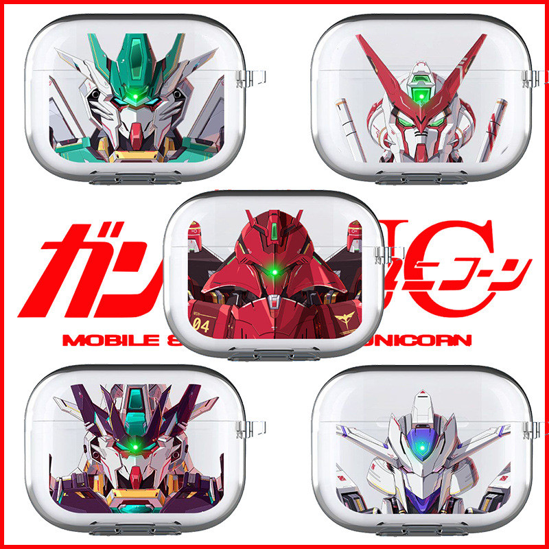 四葉草🍀高達機動戰士適用AirPodsPro2代保護殻蘋果無綫4代藍牙耳機套對燈 JE5P