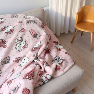 ✨臺灣出貨✨Hello Kitty凱蒂貓毛毯法蘭絨毛毯學生單人蓋毯床上床單客廳毛毯
