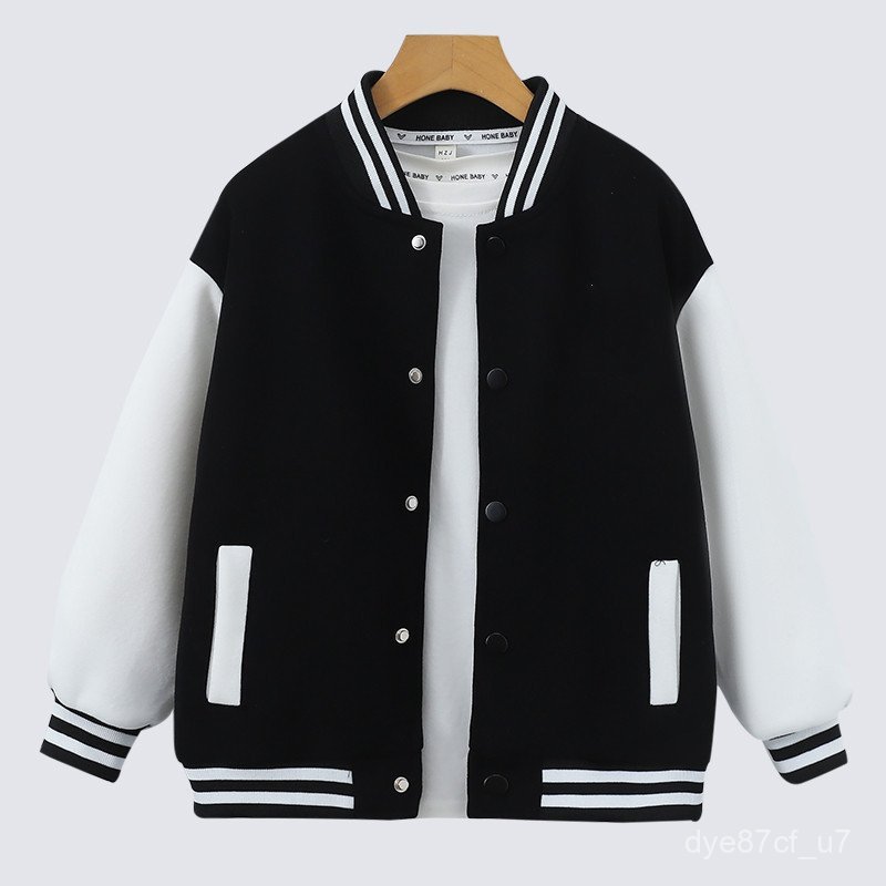 喵咪咪童裝【免運+全店促銷】女大童裝春秋款外套洋氣棒球服外套女孩大兒童運動秋裝寬鬆上衣服 女童外套 女童冬裝 兒童外套