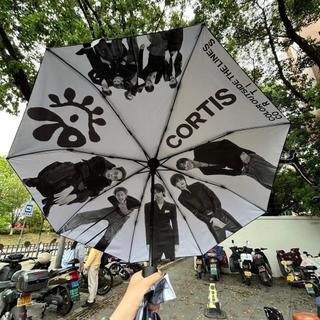 CORTIS CORTIS黑白晴雨傘追星應援周邊便攜三折全自動黑膠遮陽晴雨兩用傘
