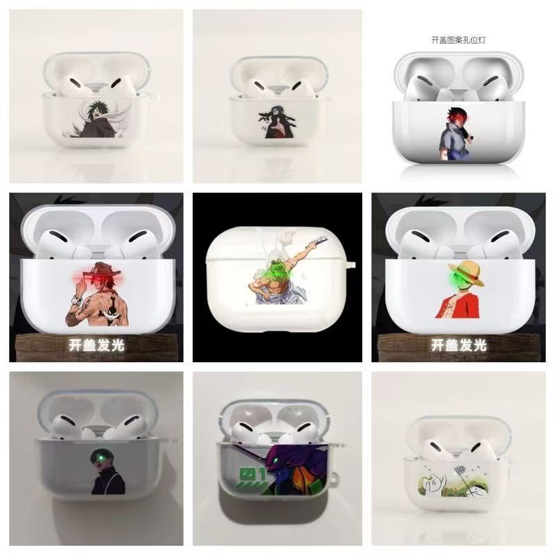 四葉草🍀開蓋亮燈動漫卡通airpods pro2代耳機套pro5代保護殻蘋果3代軟殻4 9LTK