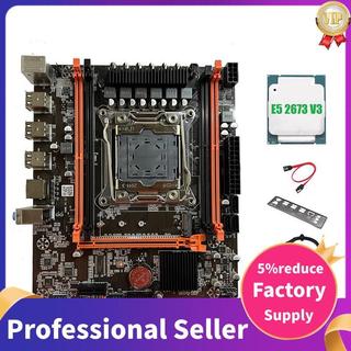 X99E主機板+E5 2673 V3 CPU雙通道支持4XDDR4 RECC RAM PCIE X16 NVMe千兆網卡台