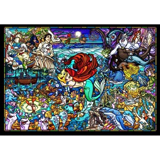 Tenyo拼圖 500透明小片 彩繪玻璃 迪士尼家族 艾莉兒 BF93485