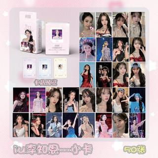 IU李知恩鐳射小卡50張周邊自制3寸拍立得圓角專輯小卡片LOMO卡