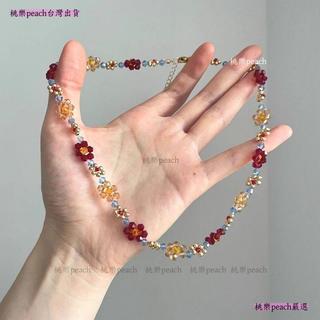 🌼臺灣出貨🌼Vintage古著 Dopamine braided flowers項鍊