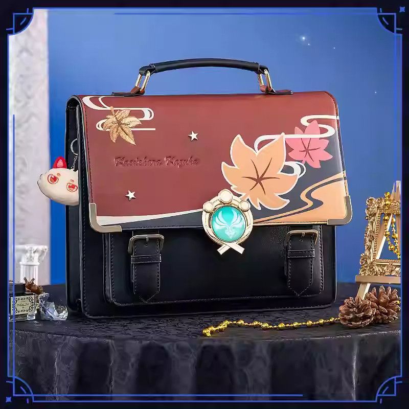 🌸新北出貨🌸 【全新發售】原神 楓原萬葉 週邊 痛包 衕人 週邊痛包 楓原萬葉印象主題學院風通勤痛包雙肩揹包遊戲周邊原創