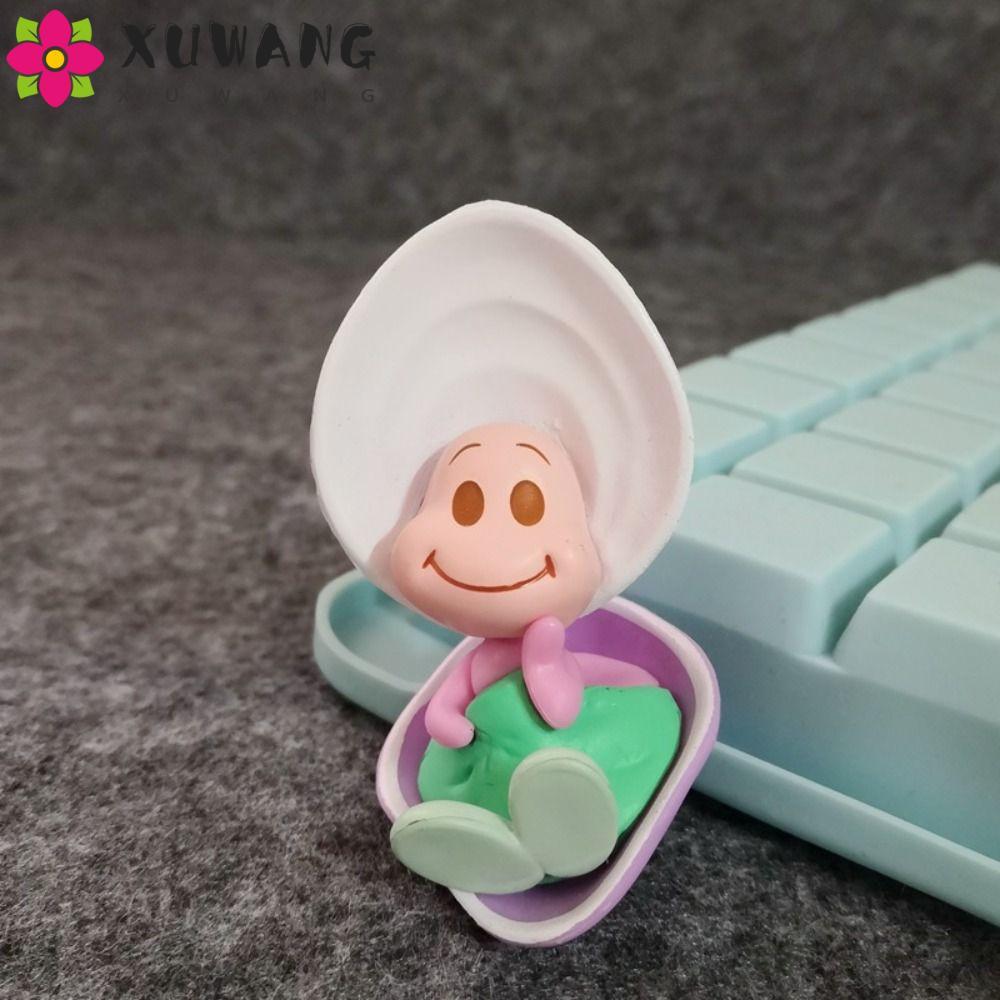 QUENTIN Baby Oysters 鑰匙扣,Yawning 3 表情年輕牡蠣吊墜,時尚快樂隨機 PVC 卡通人物鑰