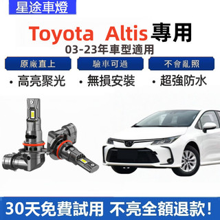 現貨現貨 適用於【Toyota ALTIS】專用LED大燈 TOYOTA 阿提斯 9006 H11直上 遠燈 近燈
