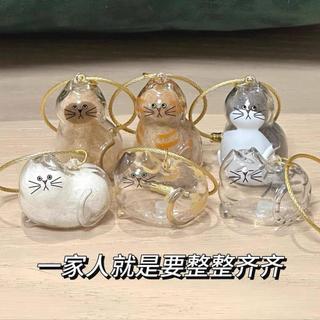 【小紅書同款📕】可愛小貓咪貓毛收納掛件創意透明貓毛存放收納盒寵物毛球球鑰匙扣
