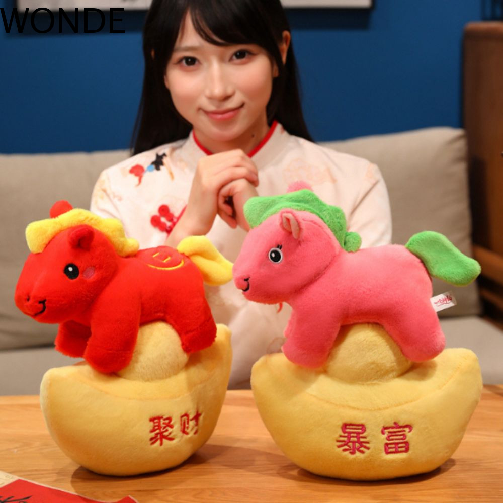 WONDE年馬吉祥物馬設計吉祥物公仔馬團金寶吉祥物毛絨玩具毛絨吉祥物公司活動