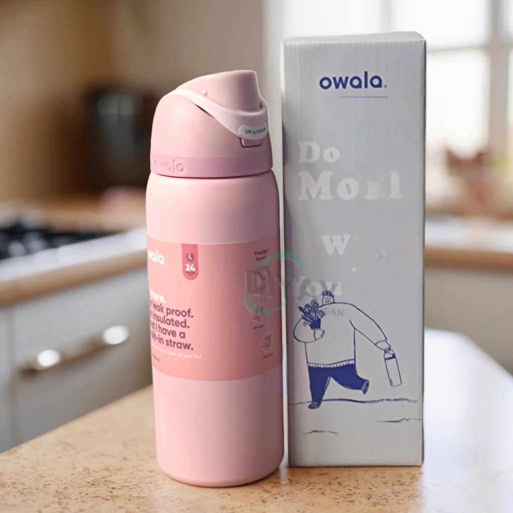 帶吸管的絕緣 32 盎司 Owala 瓶:防漏,保持冰冷,適合健身房和旅行