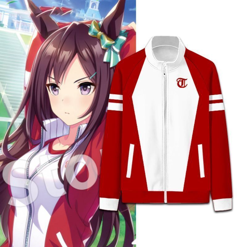 Uma Musume Pretty Derby Silence Suzuka Cosplay 制服動漫主題立領運動夾克 