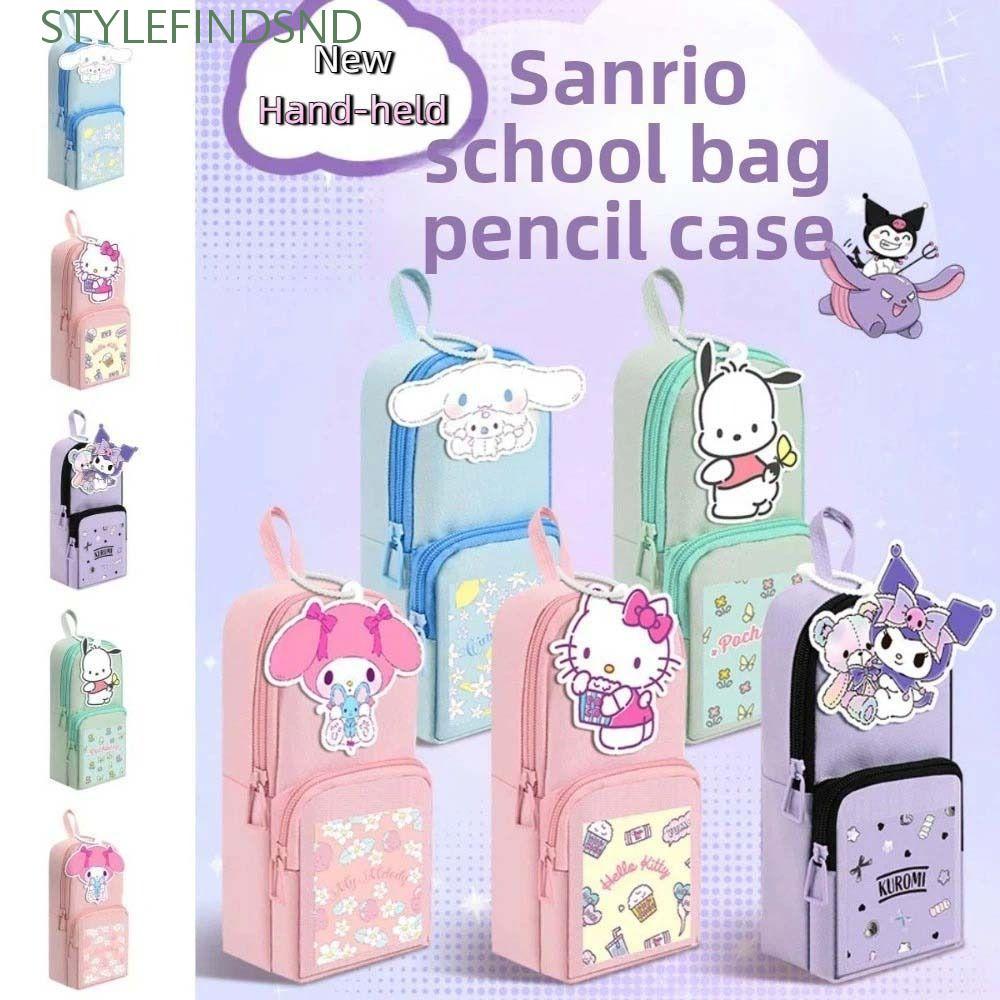 STYLEFINDSND貓咪筆袋,波查科旋律日本Kitty鉛筆盒,甜筒捲曲麪包庫洛米皮皮貓卡通筆袋