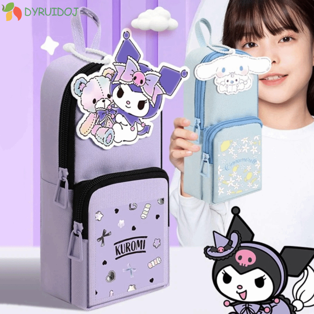DYRUIDOJ日本Kitty鉛筆盒,皮皮貓波查科貓咪筆袋,庫洛米甜筒捲曲麪包旋律便籤袋書本用品