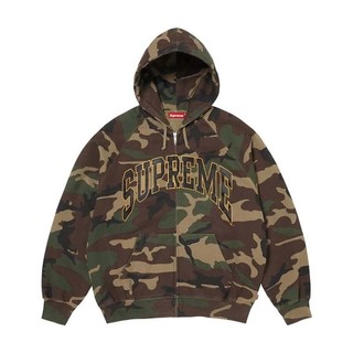 Supreme Cracked Raglan Hooded 裂紋印刷 拉鍊 連帽外套 迷彩綠色 SS26SW81-WO